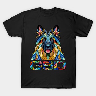 German Shepherd - Colorful Mosaic Art T-Shirt